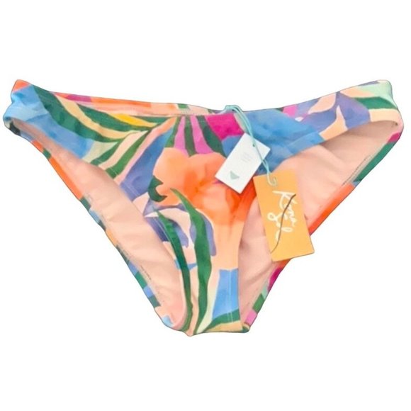 Kona Sol Bikini Swim Bottom Suit Medium Coverage Hipster Tropical Floral S - XL - Picture 5 of 12
